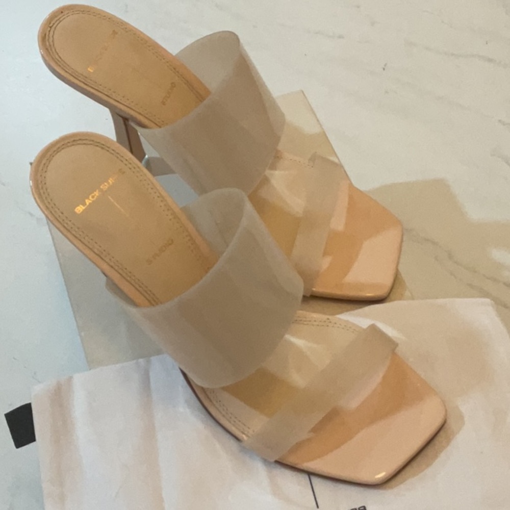 Black Suede Studio Bella High Heel Mule in Blush, Size: 8.5 - Picture 6 of 10